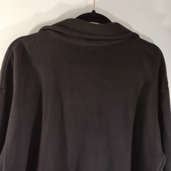 2X Jones New York Cozy Soft Jacket Long Coat Charcoal Gray Pockets Button Down - Picture 8 of 14